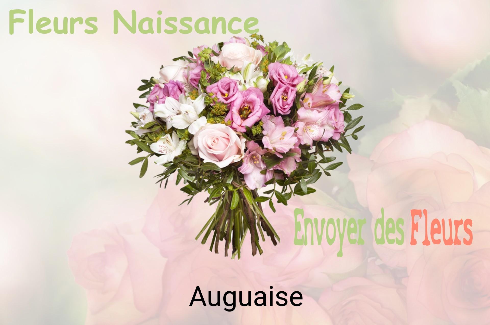 Bouquet de fleurs de naissance livré à Auguaise